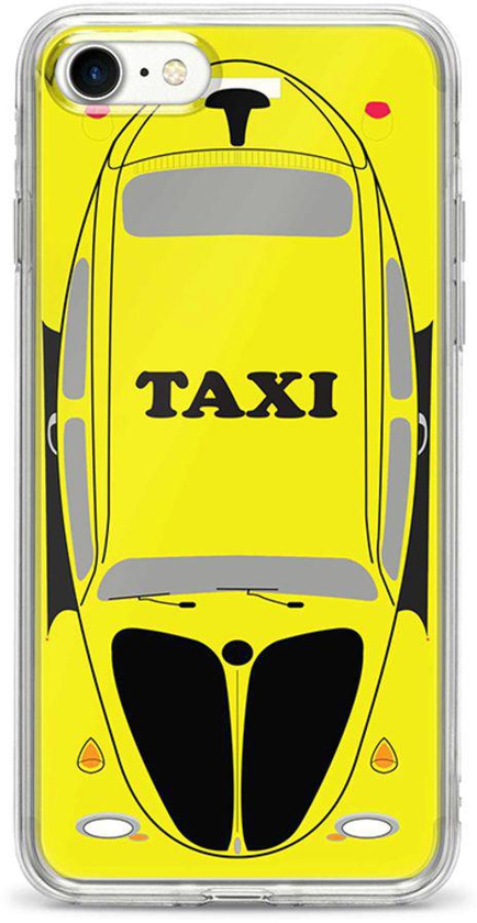Protective Case Cover For Apple iPhone 8 Yellow Taxi Full Print