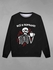 Gothic Halloween Skeleton Flame Cup Letters Print Sweatshirt For Men - 6xl