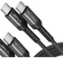 JSAUX USB C to USB C Cable 100W/5A [1-Pack 6.6ft], QC 4.0/USB PD Type-C Fast Charging Cord Compatible with MacBook Pro/Air M2, iPad Pro 12.9/iPad Air/Mini 6 Samsung Galaxy S23 S22 S21 Black ( 2M )