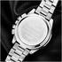 Louis Will LONGBO Quartz Men's Watch Dual Time Chronograph Luminous 30M Waterproof Stainless Steel Watch (Black)