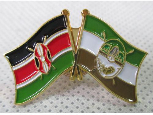 Fashion Kenya - Kakamega Double Flag Lapel Pin