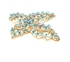Magideal Butterfly Style Women's Girl Crystal Rhinestone Brooch Pin Jewelry Sky Blue