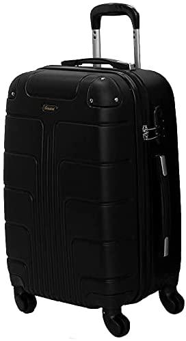 Senator Lightweight Luggage Checked Bag- Durable Hard Shell Luggage 28 Inches Suit Case for Travel A1012 | ABS Large Hard sided Luggage with Spinner Wheels 4 (Checked Luggage 28-Inch, Black)