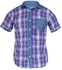 BLU COTTON Boy's Checkered Short Sleeve Shirt - Multicolor