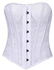 See-Through Lace-Up Waist Slimming Corset - White - S