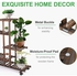 5 Tier Flower Rack Wood Plant Stand Brown