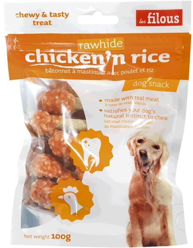 Les Filous Dry Dog Food Raw Hide Chicken 'n' Rice (100 g)