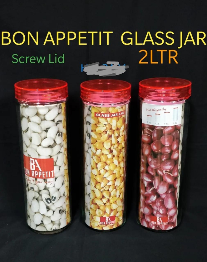 generic high quality Bon appetit glass jar(spaghetti) 2ltrs,        Home Storage & Organization