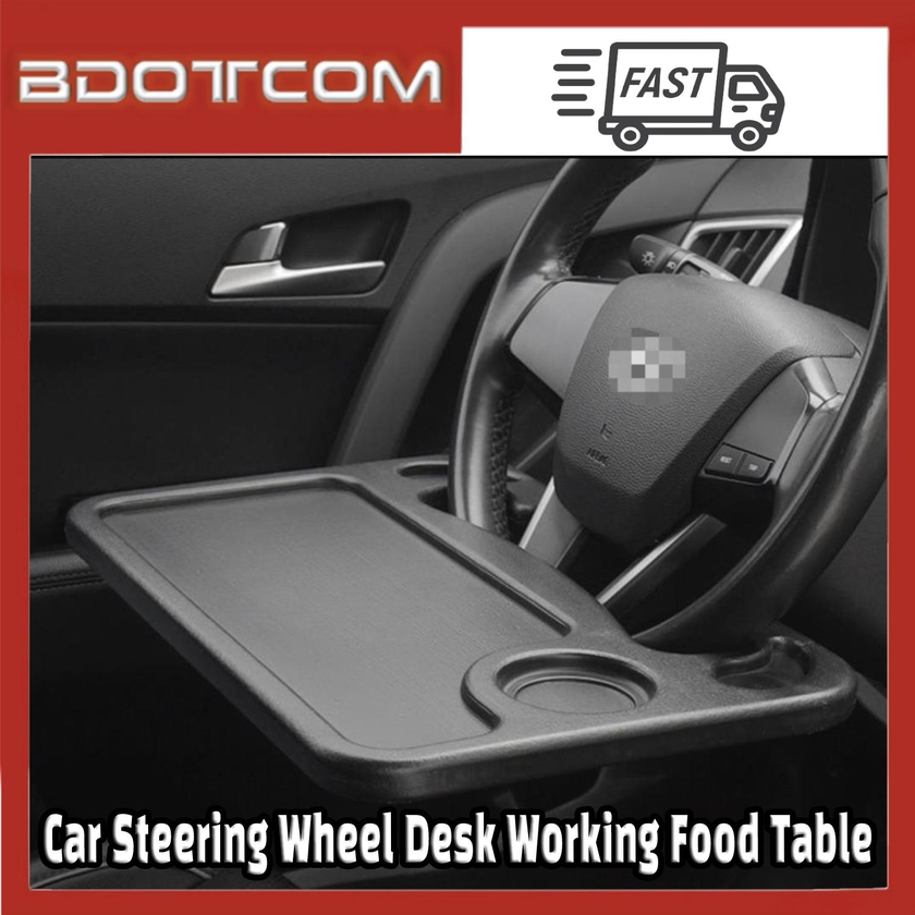 Bdotcom [Ready Stock] Car Steering Wheel Desk Laptop Working Food Table