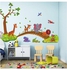 ملصق جداري لغرفة نوم الأطفال كاواي مصنوع من البولي فينيل كلوريد برسمة غابة كبيرة وجسر تعبر عليه الحيوانات متعدد الألوان