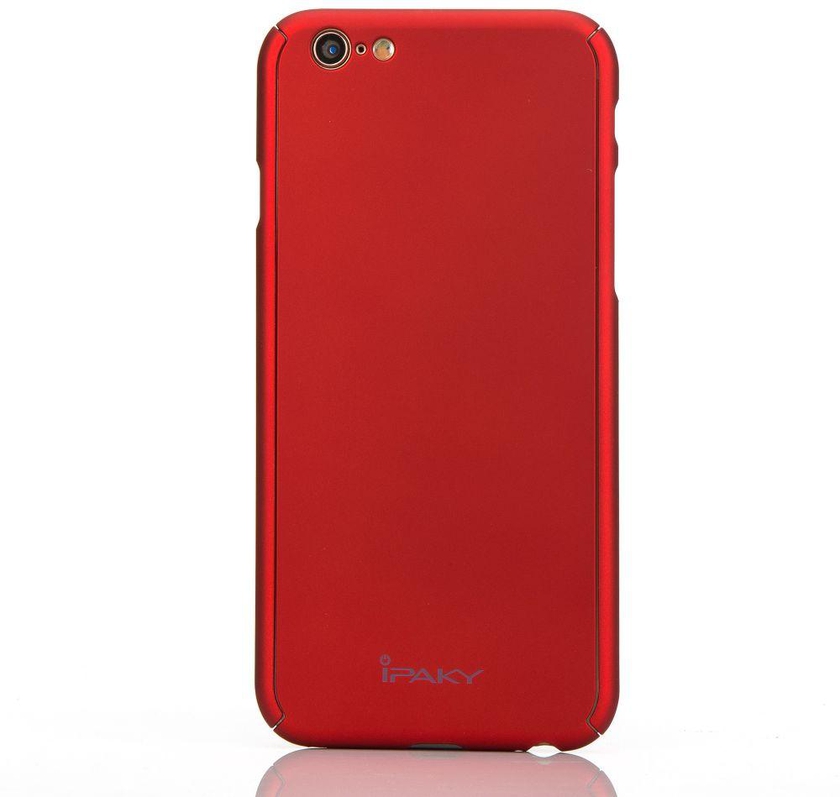 iPhone 6/6s Plus - iPaky 360 Full Protection Cover with Glass Screen Protector – Red