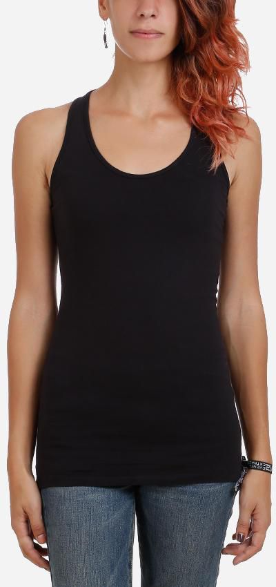 The Sahara Collection Solid Tank Top - Black