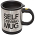 Stainless Steel Self Stirring Mug 1 Piece, Silver