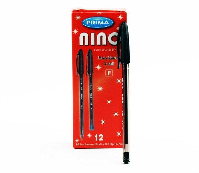 Prima قلم جاف بريما نينو اسود ,12 قلم