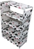 Generic 5 Tiers black and white doted Shoe Rack Closet Shoe Storage Cabinet Organizer