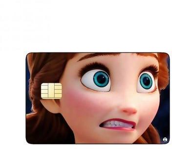 PRINTED BANK CARD STICKER Animation Anna From Frozen By Disney