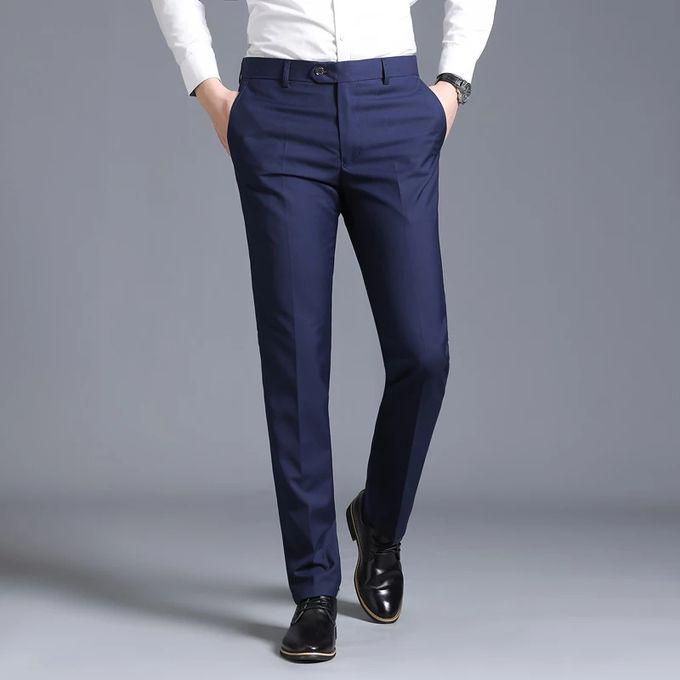 Fashion Navy blue Men slim fit official trouser price from jumia in ...