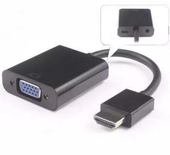HDMI to VGA converter with 3.5mm jack jack - black | Gear-up.me