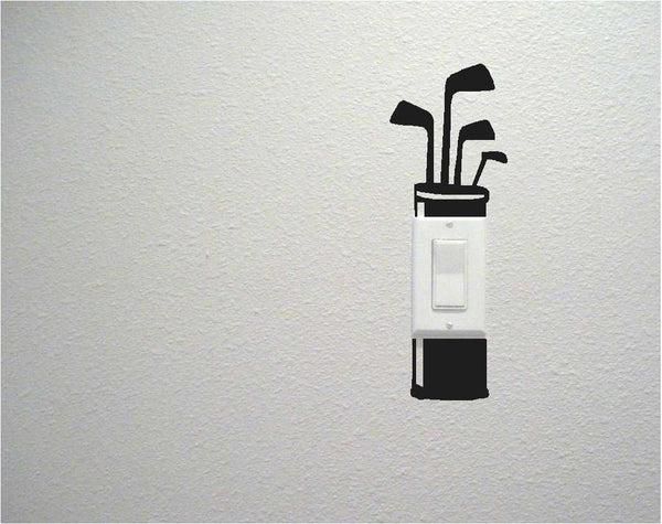 Golf Club Switch Wall Decal Sticker