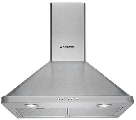 Ariston Built-In Pyramid Hood With Chimney, Stainless Steel, 60 cm - HNP6.5CMX