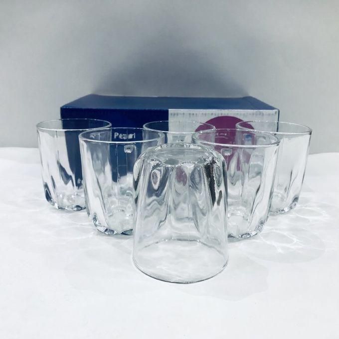 City Glass Cups Set - 6 Pieces - For All Coffee - High Quality Glass