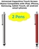 Capacitive Touch Screen Stylus Pen For Smart Phones - 2 Pens - Red/Silver