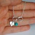 Personalized Infinity Necklace Turquoise Birthstone Necklace