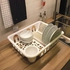 Plastic Dish Tray with Drain Plate Drying Rack Kitchen Utensils Organizer (Multicolor)