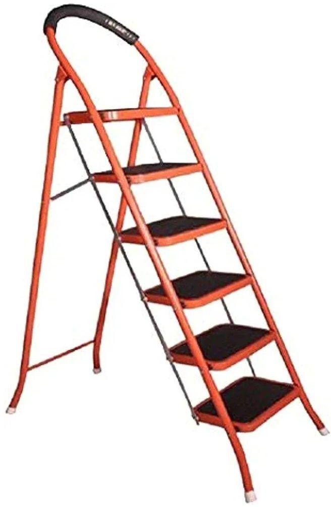 6 Steps Hail Metal Ladder - Red