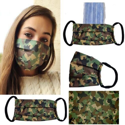 aZeeZ Camouflage Women Face Mask - 3 Layers + 5 SMS Filter