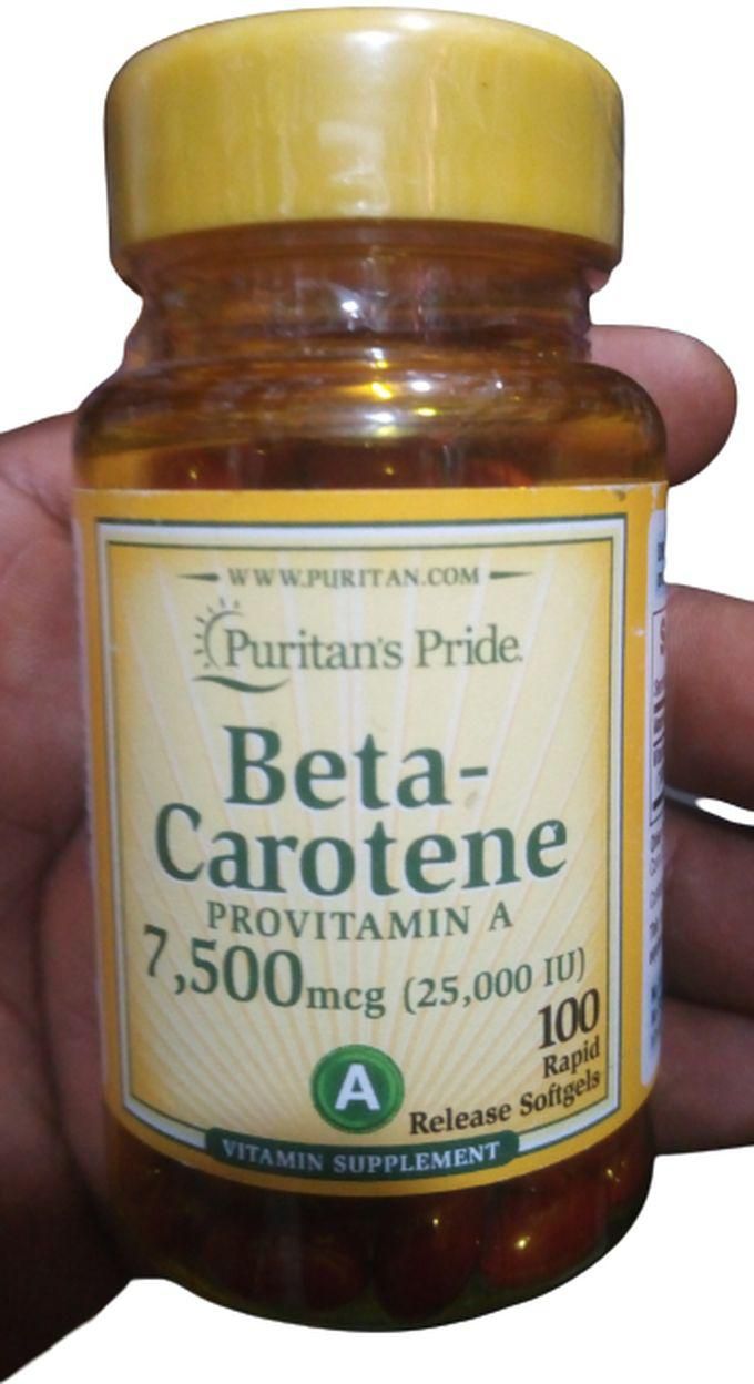 Puritan'S Pride Beta Carotene- PROVITAMIN A (25,000IU) _100 Softgels