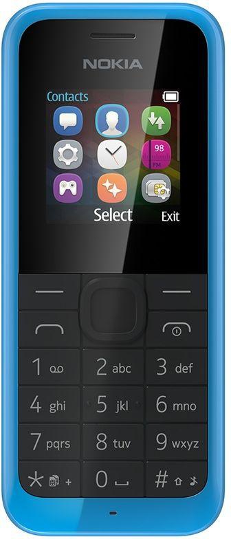 Nokia 105 (2015) - 1.4" Dual SIM Mobile Phone - Cyan