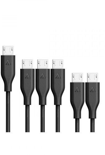 Anker 6-Pack Powerline Micro USB - Durable Charging Cable - Black