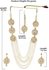 ZAVERI PEARLS Ethnic Jewellery Set For Women (Golden) (ZPFK7637)