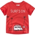 Koolkidzstore 2019 T-Shirts Surf On Slogan For Boys 2-8Y (Red)