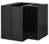METOD Corner base cabinet frame, wood effect black, 88x60x80 cm - IKEA