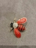 The Honey Bee Black X Red Brooch & Clothes Pin