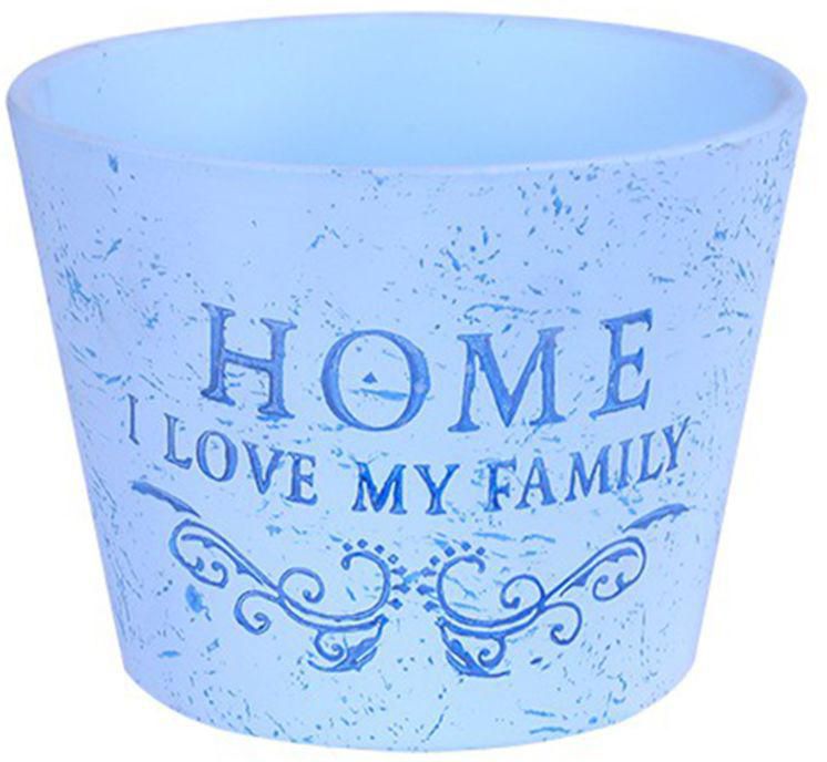 Home Love Family Flower Pot Blue