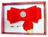 Trendy Bow Tie With Cool Brooch Lapel Pin- Red
