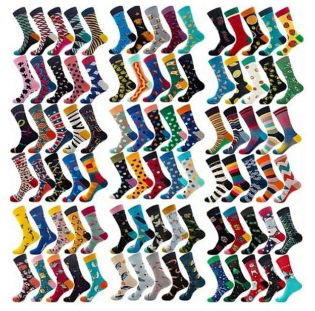 Fashion 6 Pairs Happy Socks Set 100% Cotton Multicolour