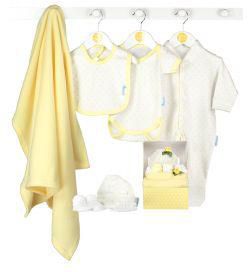 Bluebird Celebration Cake 7pcs Baby Garments Gift Set Yellow