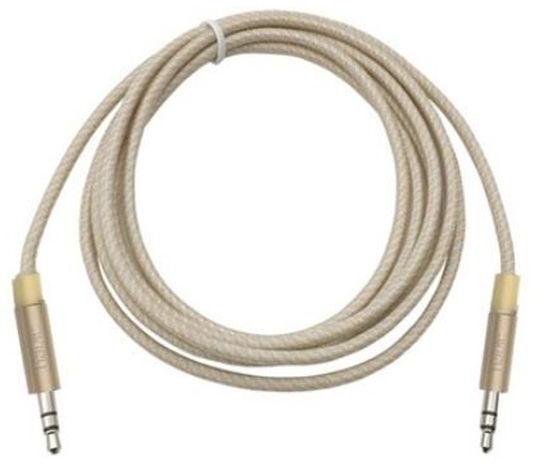 Havit 3.5MM AUX Cable,24K Golden Plated With High Fidelity Nylon Weave Cable, CB66.1M Gold.
