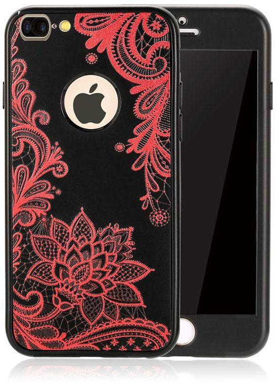 Cover Embossed Flower Iphone 7 Plus & 8Plus - Soft TPU Silicone