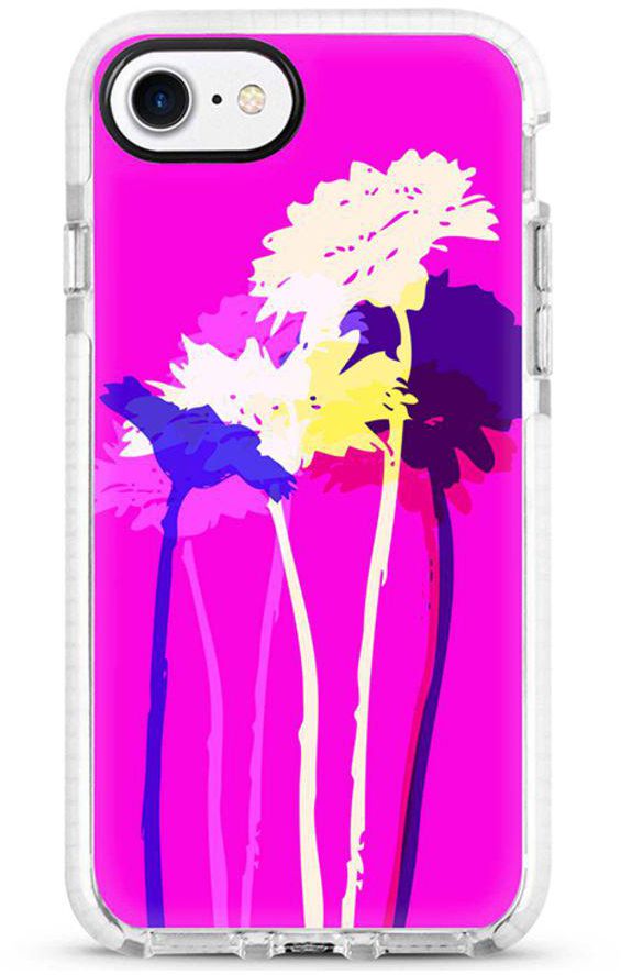 Protective Case Cover For Apple iPhone 7 Bleeding Flowers (Pink) Full Print