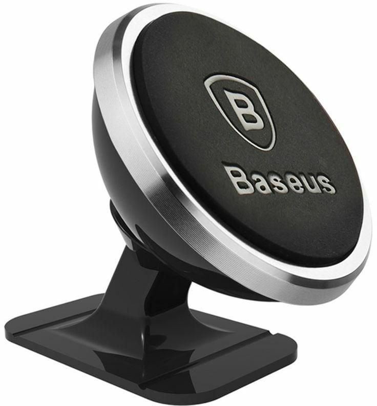 Baseus 360 Degree Rotating Universal Magnetic Car Mobile Phone Holder Black/Silver