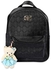 SMINICA PU Travel School Backpack - Black