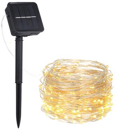 150 LED Solar Powered Energy Copper Wire Fairy String Light Lawn Lamp Black 15meter