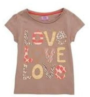 F&F Baby Girl Love Love Love Slogan Top 12-18m