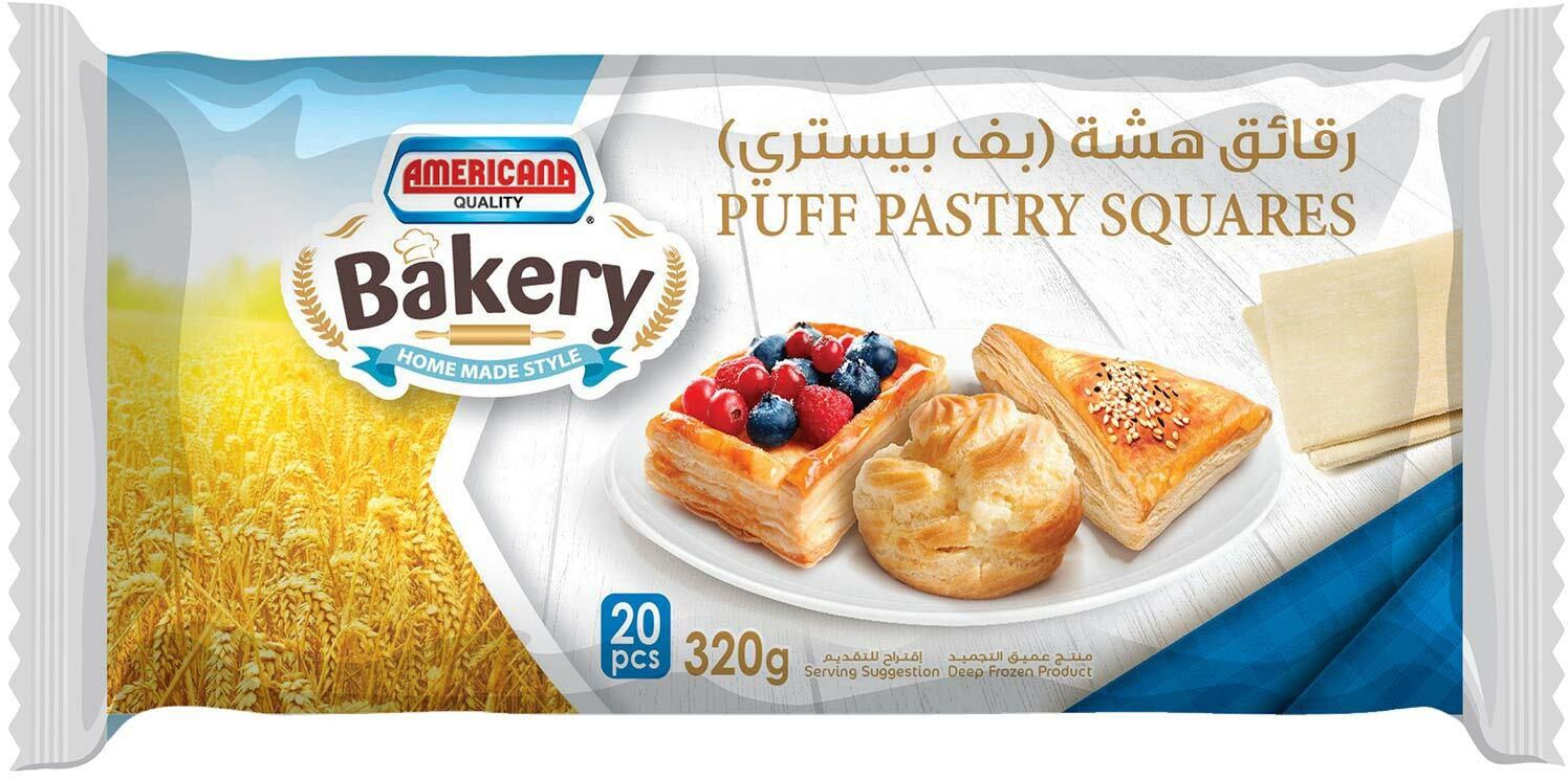 Americana puff pastry square 320 g &times; 20