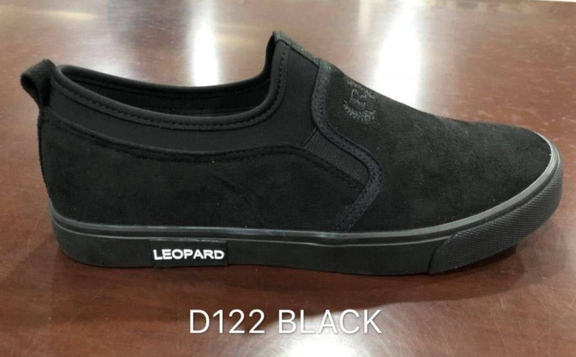 Leopard Men's Rubber Shoes Black